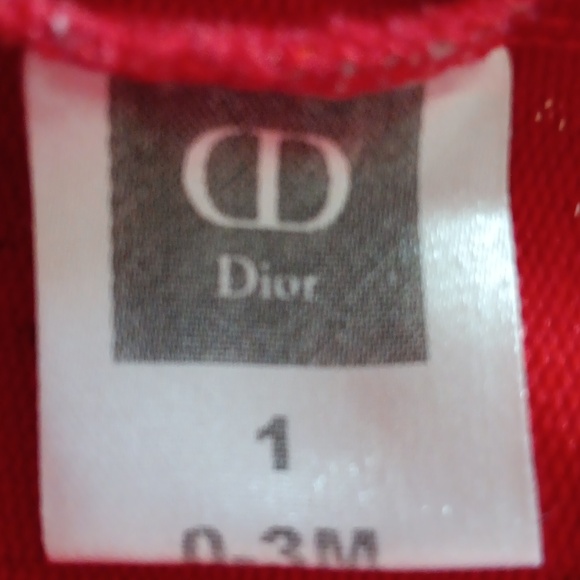 Christian Dior Boutique Paris Baby Zip-Up Hoodie Red Paint Splatter  0-3 NWOT - Picture 4 of 8